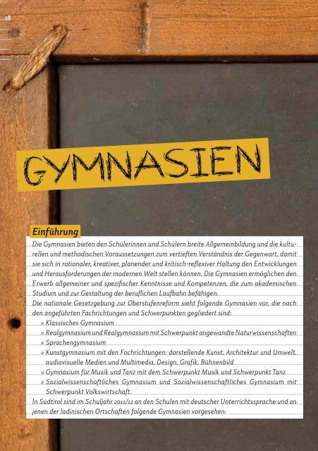 Broschüre in deutscher Sprache - Südtirol macht Schule