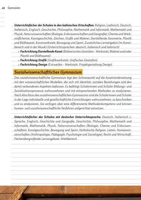 Broschüre in deutscher Sprache - Südtirol macht Schule