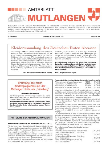 Kalenderwoche 39 / September - Gemeinde Mutlangen