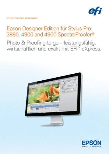 Epson Designer Edition für Stylus Pro 3880, 4900 ... - Epson Europe