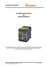 Installationshandbuch - Fritz Kübler GmbH Zähl- und Sensortechnik