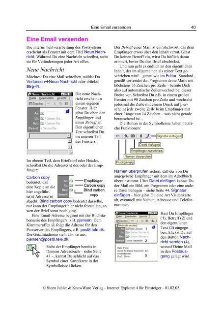 Das Internet - HomePages für Einsteiger - KnowWare-Verlag