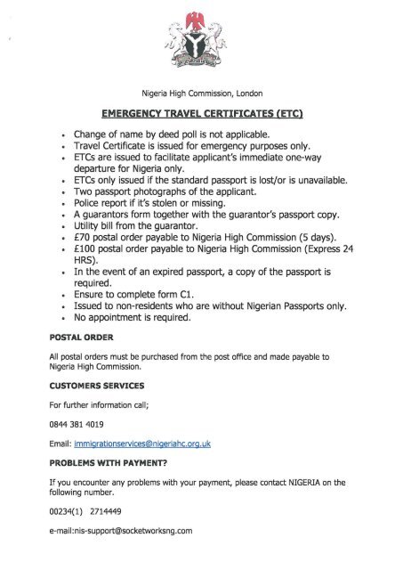 ireland emergency travel document