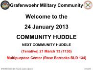 Community Huddle - USAG Grafenwoehr - U.S. Army