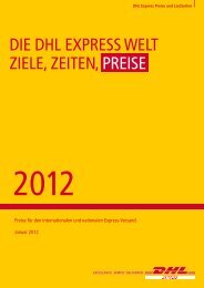 DHL Medical Express International Listenpreise (Typ: PDF, Größe ...