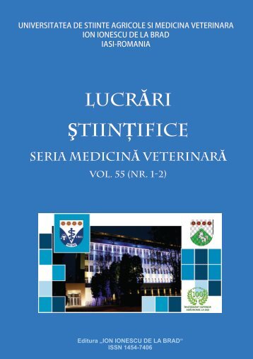 lucrări ştiinţifice - Universitatea de Ştiinţe Agricole şi Medicină ...