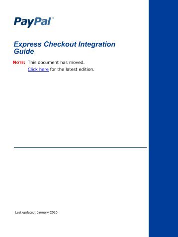 PayPal Express Checkout Integration Guide