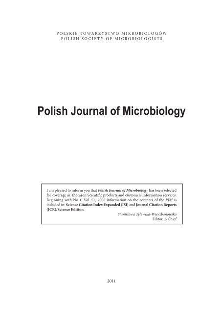 No 3 - Polish Journal of Microbiology