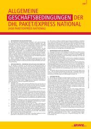 Nachforschungsauftrag (national) - DHL