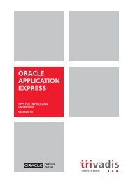 Oracle Application Express Tipps für Entwicklung und ... - Trivadis