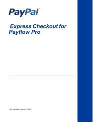 Express Checkout for Payflow Pro - PayPal