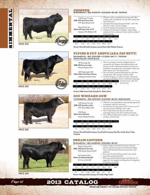 2013 Sire Catalog Now Available to Download! - SEK Genetics