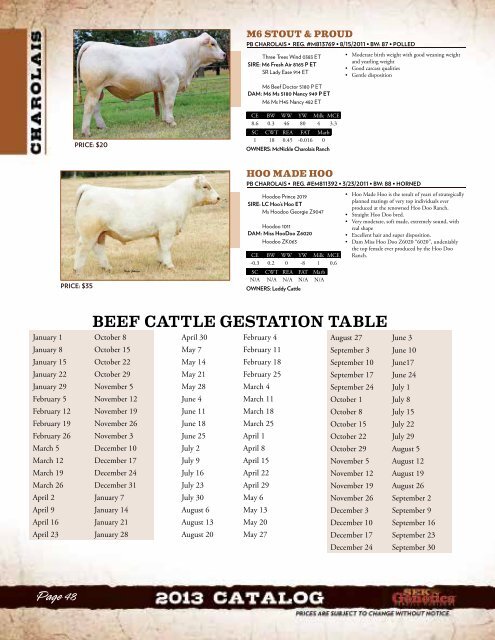 2013 Sire Catalog Now Available to Download! - SEK Genetics