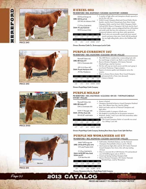 2013 Sire Catalog Now Available to Download! - SEK Genetics