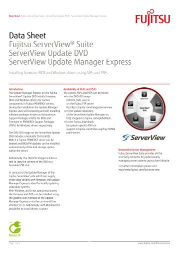 Data sheet: Fujitsu ServerView Suite SV Update Manager Express