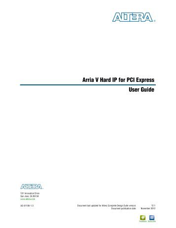 Arria V Hard IP for PCI Express User Guide - Altera