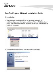 CamPro Express 64 Quick Installation Guide - AirLive