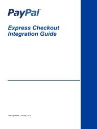 PayPal Express Checkout Integration Guide