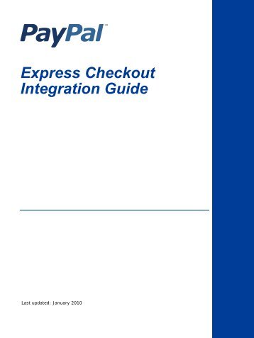 PayPal Express Checkout Integration Guide