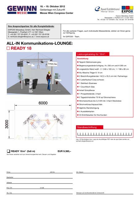 Anmeldeunterlagen - Gewinn-Messe