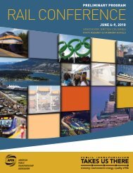 APTA 2010 Rail Conference Preliminary Program - American Public ...