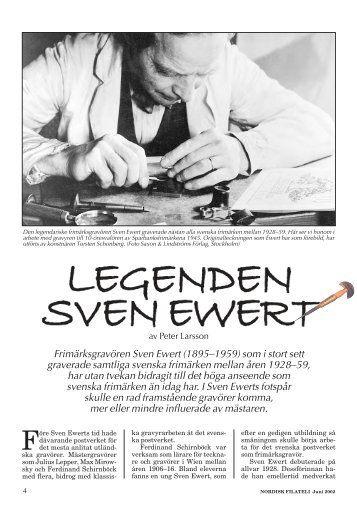 Frimärksgravören Sven Ewert (1895–1959) som i ... - Nordisk Filateli