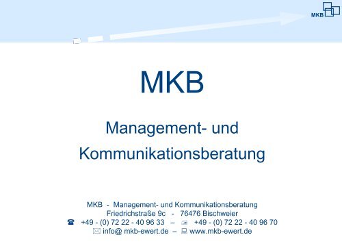 MKB Management- und Kommunikationsberatung, Inh. Frank Ewert