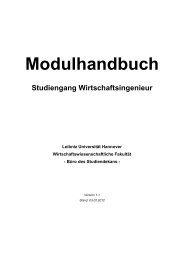 Modulhandbuch - Wirtschaftswissenschaftliche Fakultät - Leibniz ...