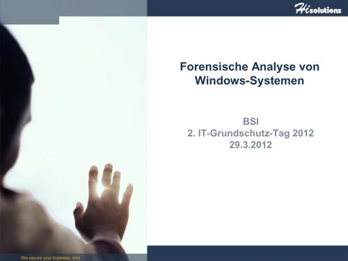 Forensische Analyse von Windows-Systemen