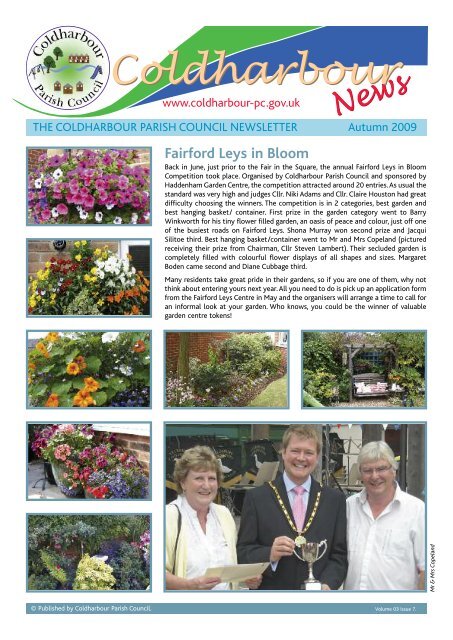 Autumn 2009 - Coldharbour Parish Council