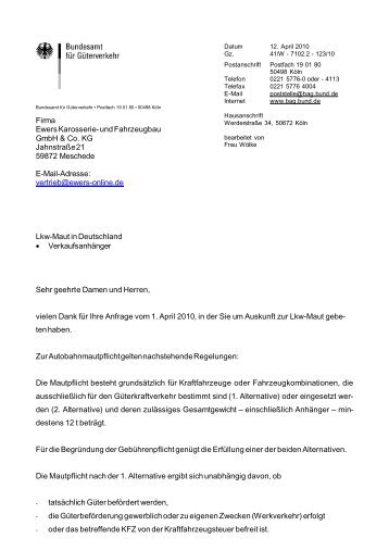Lkw-Maut in Deutschland • Verkaufsanhänger ... - Ewers Karosserie