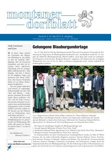 Gelungene Blauburgundertage - Montaner Dorfblatt