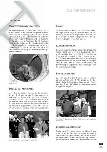 AUS DER GEMEINDE - Prettau