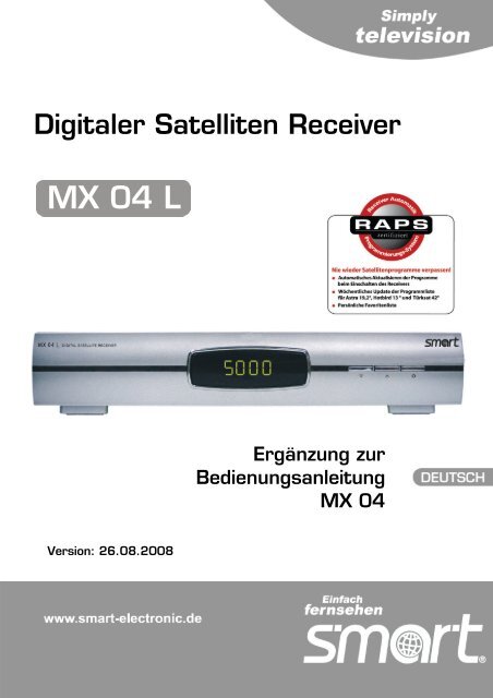 Bedienungsanleitung Smart MX 04 L DEU