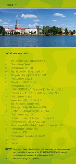 Programmheft Kultur- und Gartensommer 2013 [PDF] - Schwerin