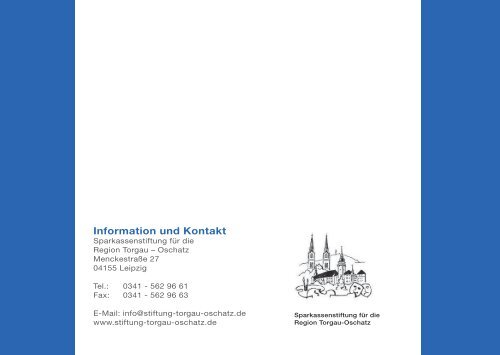 Publikation Sparkassenstiftung Torgau-Oschatz - Stiftung der ...