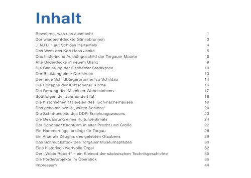 Publikation Sparkassenstiftung Torgau-Oschatz - Stiftung der ...