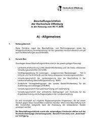 A) - Allgemeines - an der Hochschule Offenburg