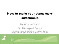 How to make your event more sustainable - IMEX