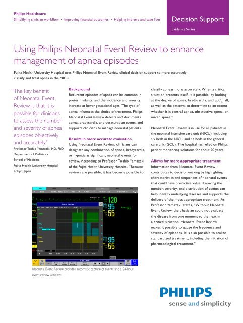 Using Philips Neonatal Event Review to enhance management of ...