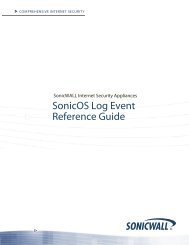 Using the SonicOS Log Event Reference Guide - SonicWALL