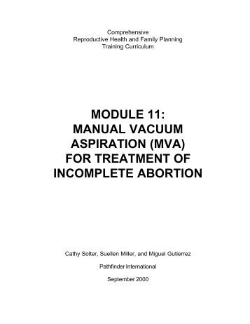 module 11: manual vacuum aspiration (mva) - Pathfinder International