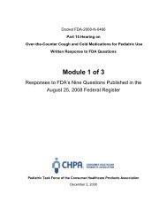 Module 1 of 3 - Consumer Healthcare Products Association