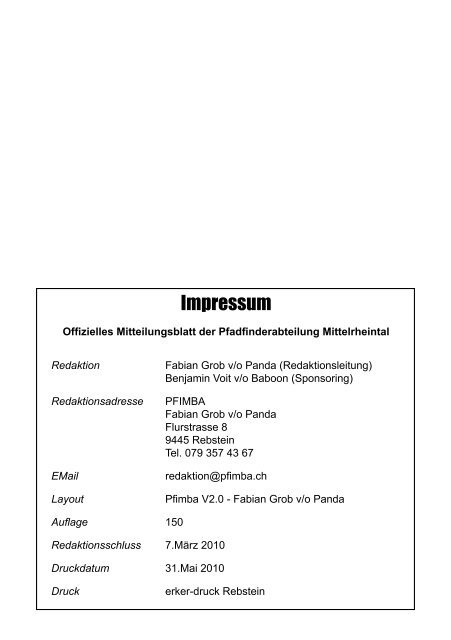 PFIMBAInformationsblatt der Pfadi Mittelrheintal Ausgabe 1/2010 ...