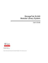 StorageTek SL500 User's Guide - Downloads - Oracle