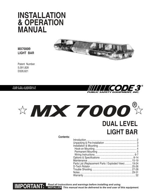 Code 3 Excalibur Lightbar Wiring Diagram