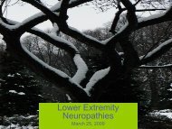 Lower Extremity Neuropathies