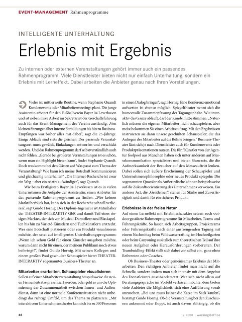 Erlebnis mit Ergebnis - Theater-Interaktiv GbR