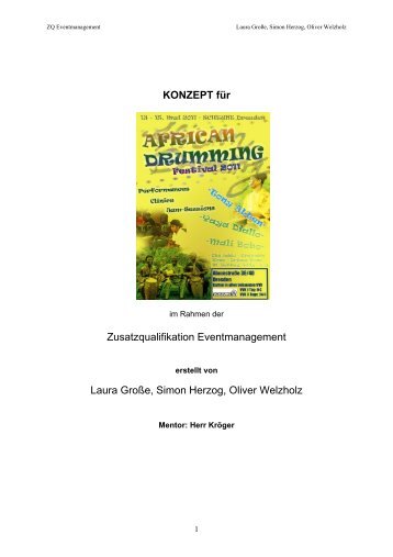 KONZEPT für Zusatzqualifikation Eventmanagement Laura Große ...