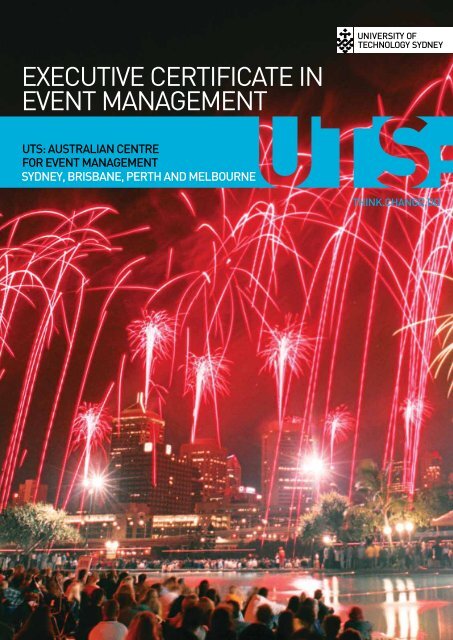executive certificate in event management - UTS:Business ...